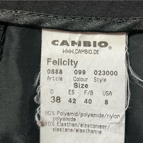 Cambio Felicity Black Stretch Flared Dress Trouser Pants - Picture 5 of 11